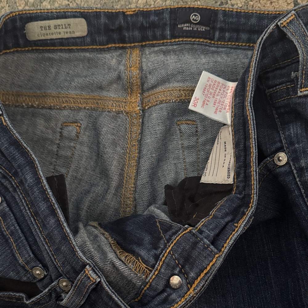 Ag Adriano Goldschmied women’s stilt Dark Blue Slim Jeans